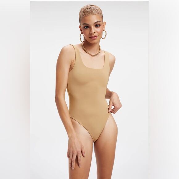 Good American Scuba Modern Tank Thong Pecan Bodysuit - Picture 1 of 8